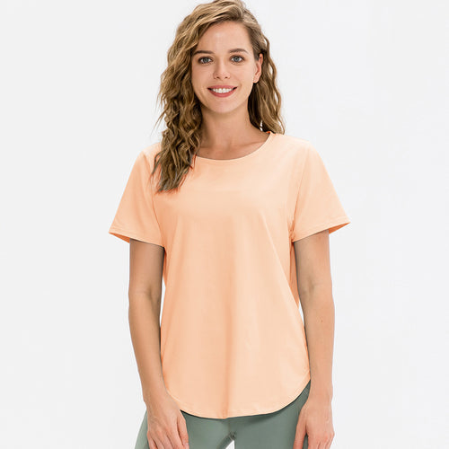 Short Sleeve Yoga Shirts for Women Loose Sports Tee Running Top Women Sportswear Gym T-Shirts Fitness Wear Blouse Workout Female